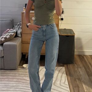 Dynamite Light Blue “Justina” Straight Leg Jeans